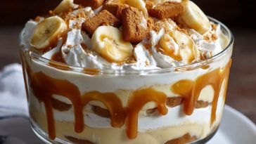 Pudding Banane Biscoff au Caramel