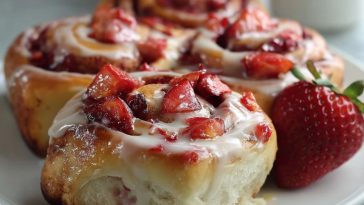 Roulés À La Cannelle Au Fromage Frais Et Fraises