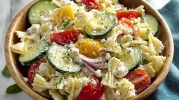 Salade De Pâtes Au Fromage Blanc