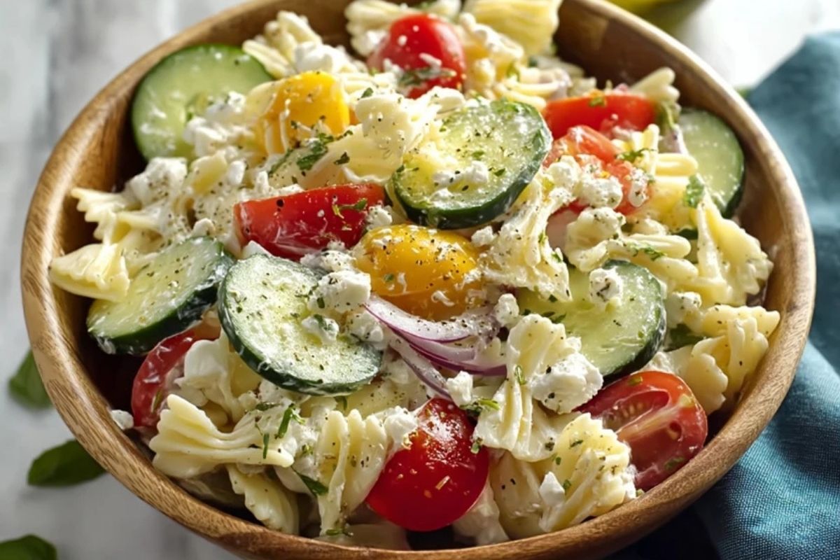 Salade De Pâtes Au Fromage Blanc