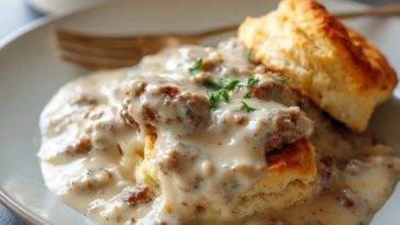 Sauce À La Saucisse Et Biscuits