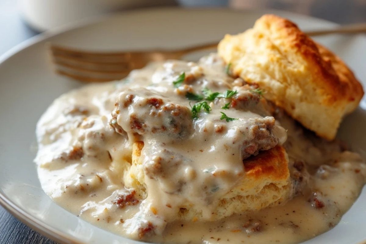 Sauce À La Saucisse Et Biscuits