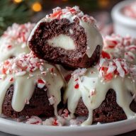 Bombe Brownie à la Menthe Poivrée