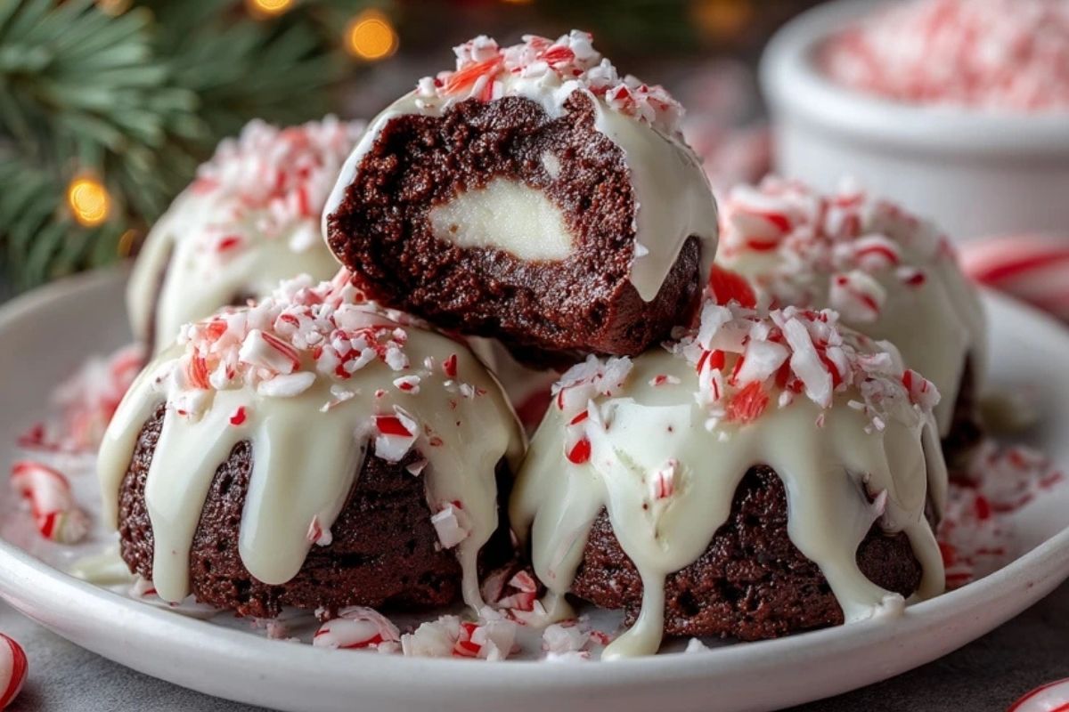 Bombe Brownie à la Menthe Poivrée