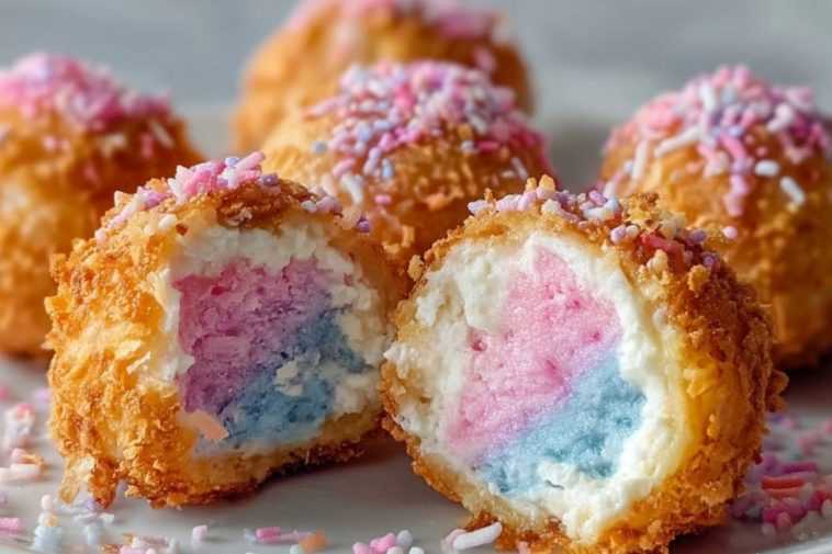 Bombes De Cheesecake Au Sucre Filé Croquant