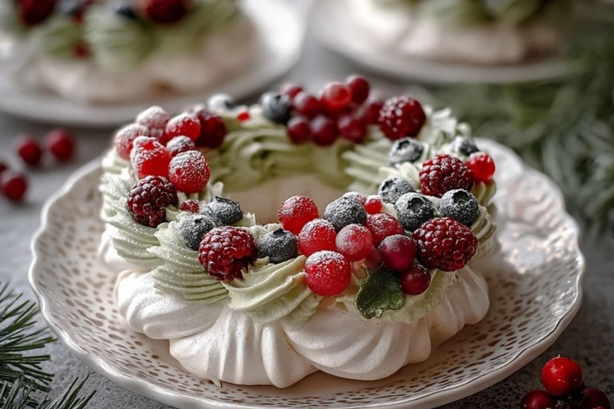 Couronnes de Meringue aux Baies et à la Crème