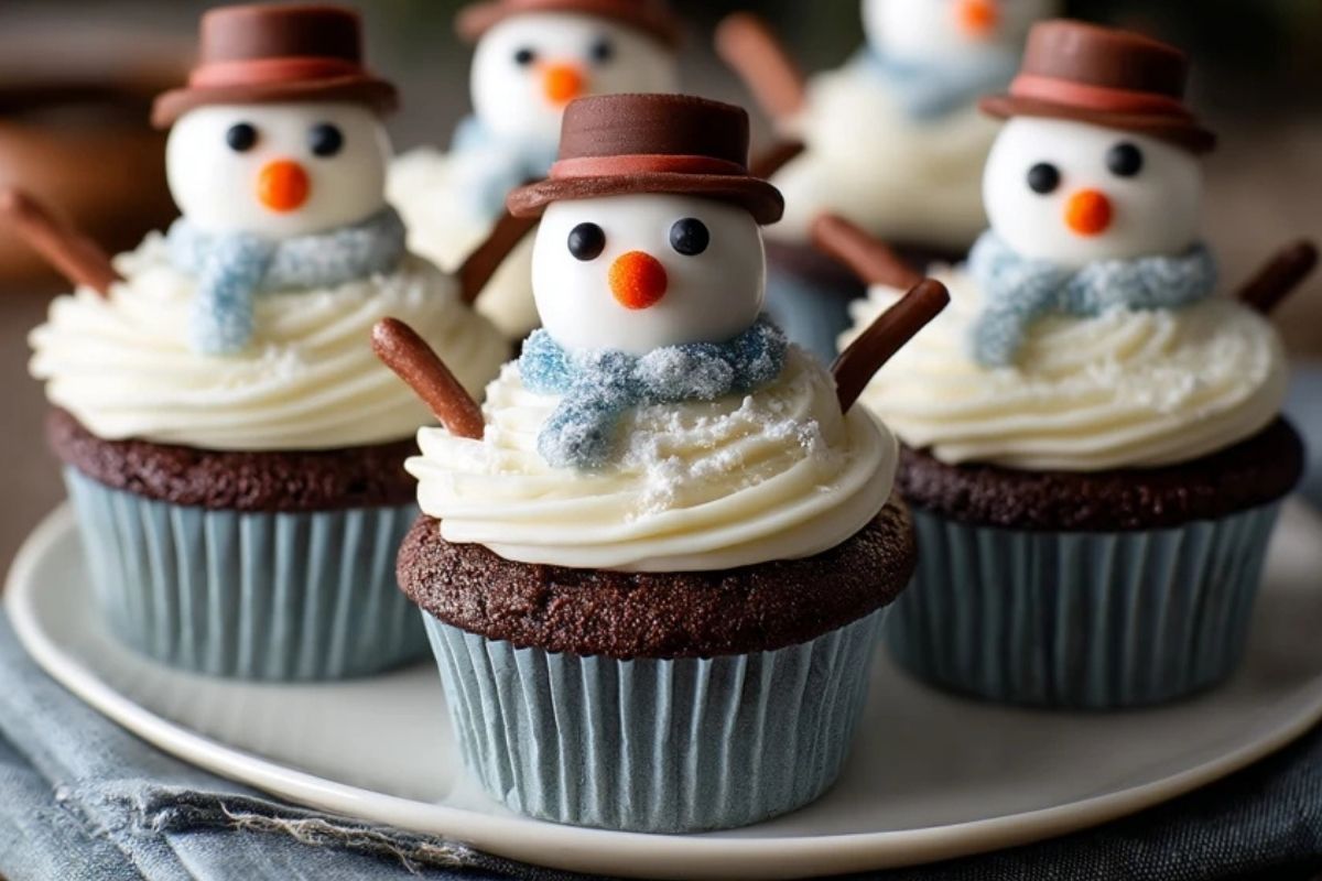 Cupcakes Bonhomme De Neige