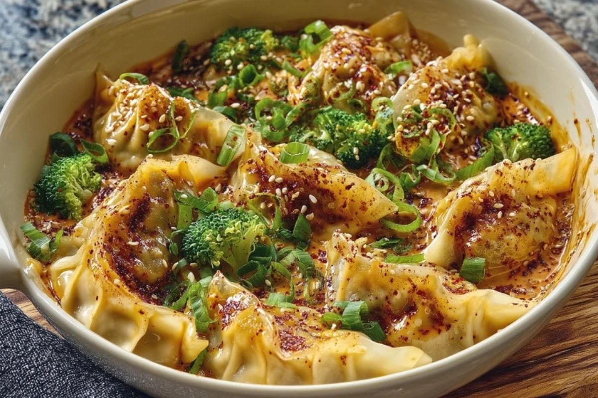 Dumplings Au Four Avec Sauce Aux Cacahuètes