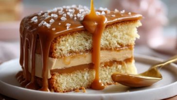 Garniture De Gâteau Au Caramel Salé