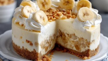 Gâteau Au Fromage Crémeux À La Banane