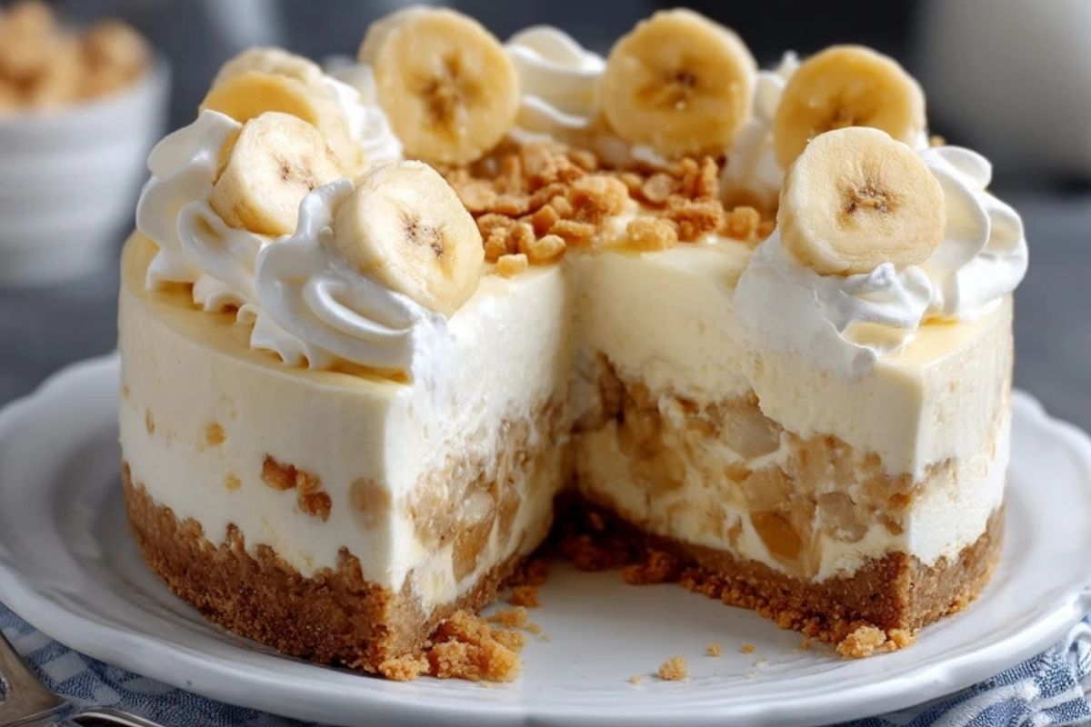 Gâteau Au Fromage Crémeux À La Banane
