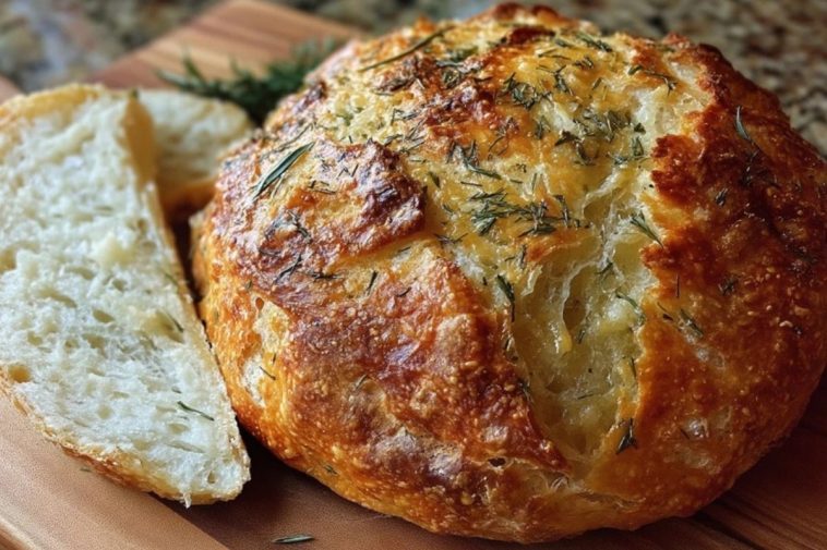 Pain Artisanal Au Gouda Et À LAneth Sans Pétrissage