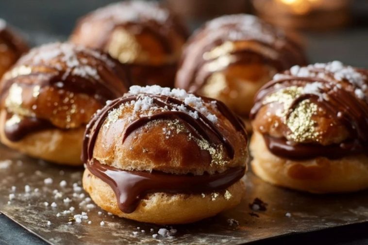 Profiteroles Au Chocolat Dorés