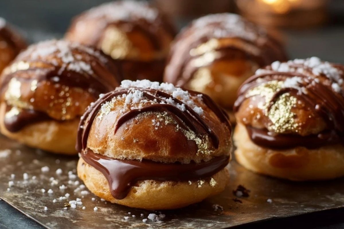 Profiteroles Au Chocolat Dorés