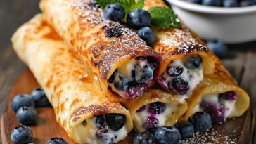 Roulés Au Fromage Crémeux Aux Myrtilles Croquants Keto