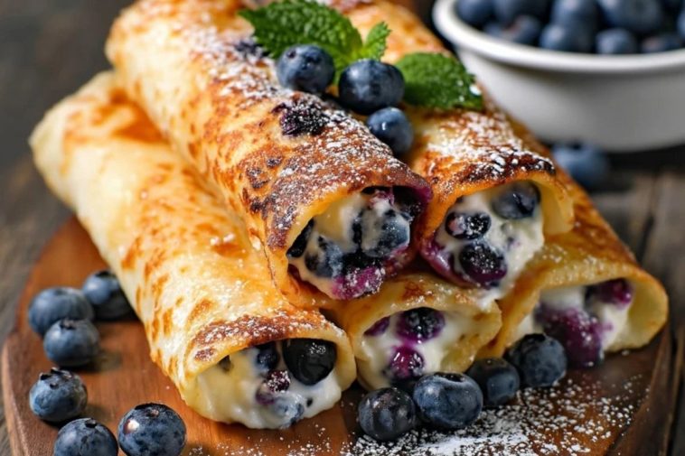 Roulés Au Fromage Crémeux Aux Myrtilles Croquants Keto