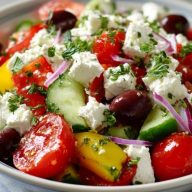 Salade Grecque au Fromage Cottage