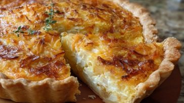 Tarte Au Fromage Cheddar Et Oignons Vidalia