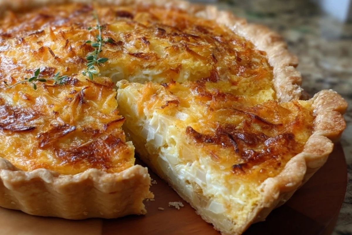 Tarte Au Fromage Cheddar Et Oignons Vidalia